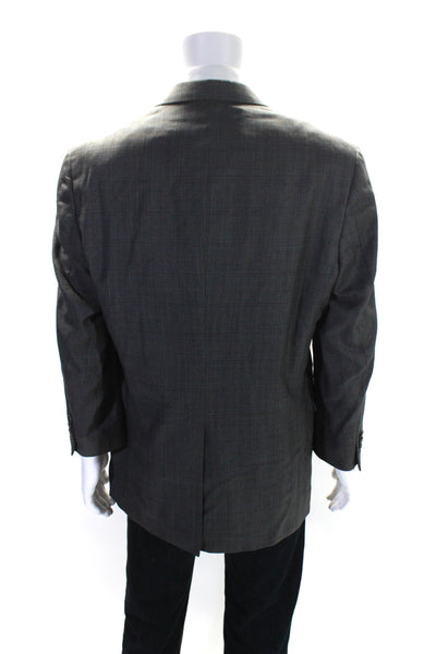 Hart Schaffner Marx Men's Long Sleeves Lined Two Button Jacket Gray Size 41