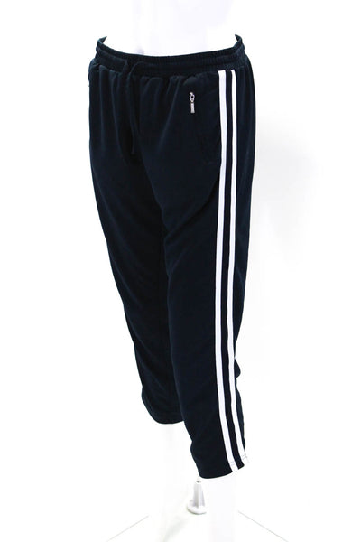 Rebecca Minkoff Womens Drawstring Waist Striped Activewear Pants Navy Size S
