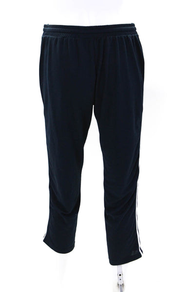 Rebecca Minkoff Womens Drawstring Waist Striped Activewear Pants Navy Size S