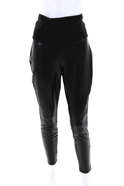 Hatch Womens Faux Leather Maternity Leggings Black Size S