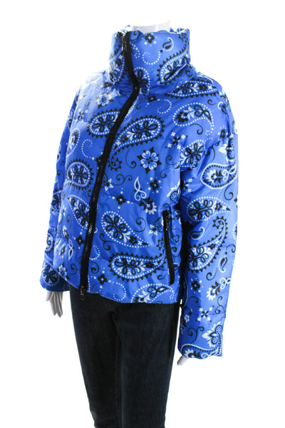 Canadian Classics Womens Long Sleeves Full Zip Puffer Coat Bandana Print Size XS