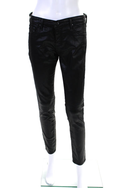 AG Adriano Goldschmied Womens The Legging Ankle Skinny Pants Black Size EUR28