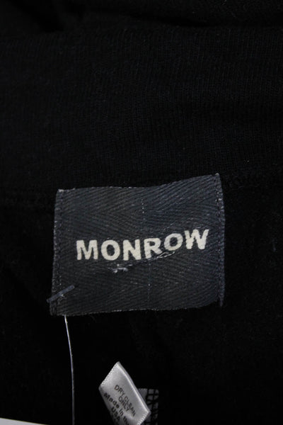 Monrow Womens Chain Detail Drawstring Waist Low-Rise Sweatpants Black Size S