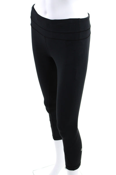 Lululemon Womens Solid High Rise cropped Activewear Leggings Black Size 4