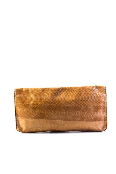 Beirn Women's Magnetic Closure Textured Pouch Wallet Camel Size M