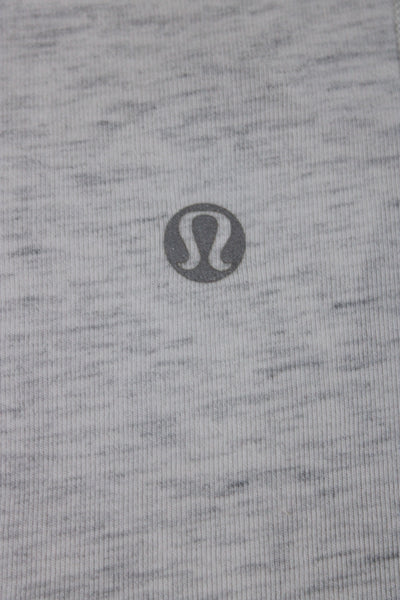 Lululemon Womens Gray Orange Color Block Half Zip 3/4 Sleeve Active Top Size S