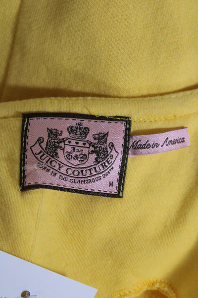 Juicy Couture Womens Yellow Polka Dot Stud Crew Neck Sleeveless Shift Dress Size