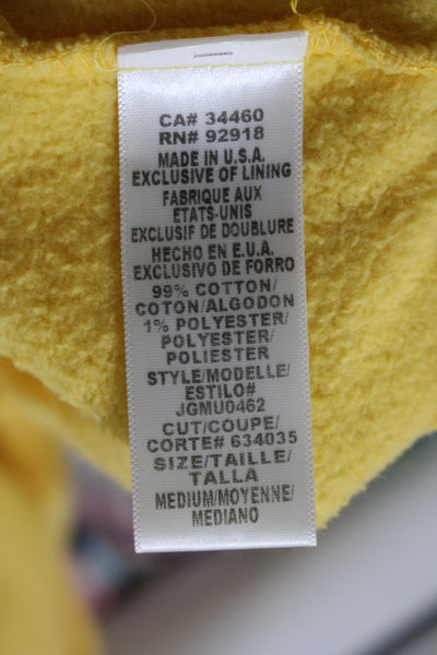 Juicy Couture Womens Yellow Polka Dot Stud Crew Neck Sleeveless Shift Dress Size