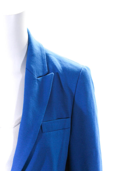 Vince Camuto Womens Ponte Peak Lapel One Button Blazer Jacket Blue Size 6