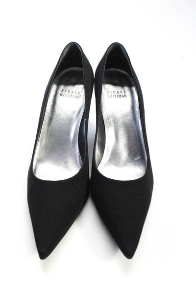 Stuart Weitzman Womens Pointed Toe Low Heel Temptress Pumps Black Size 6.5US