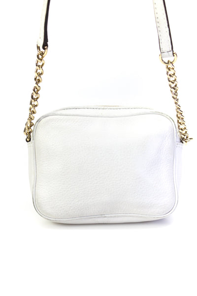 Michael Michael Kors Womens Single Strap Logo Mini Crossbody Handbag White