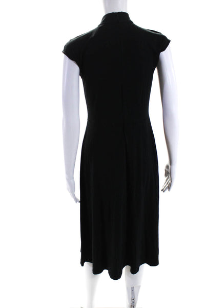 Lauren Ralph Lauren Women's V-Neck Sleeveless A-Line Midi Dress Black Size 2