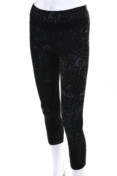 Lululemon Womens Stretch Abstract Low-Rise Activewear Leggings Black Size 2