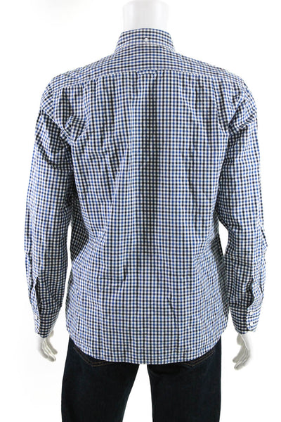 Rag & Bone Mens Cotton Plaid Print Collared Button Down Shirt Multicolor Size L