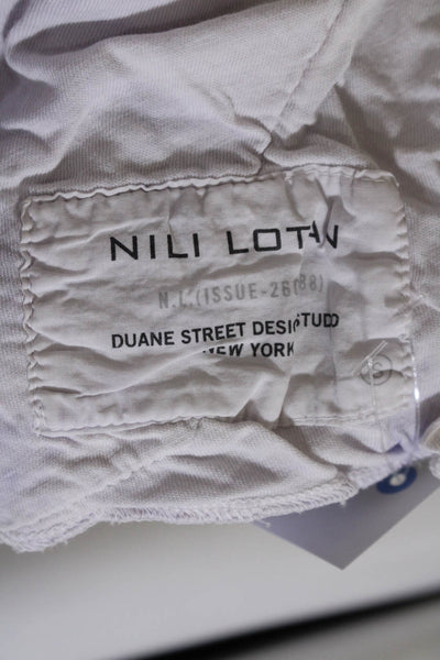 Nili Lotan Womens Lilac Cotton Tie Dye High Waisted Cuff Ankle Sweatpants Size S