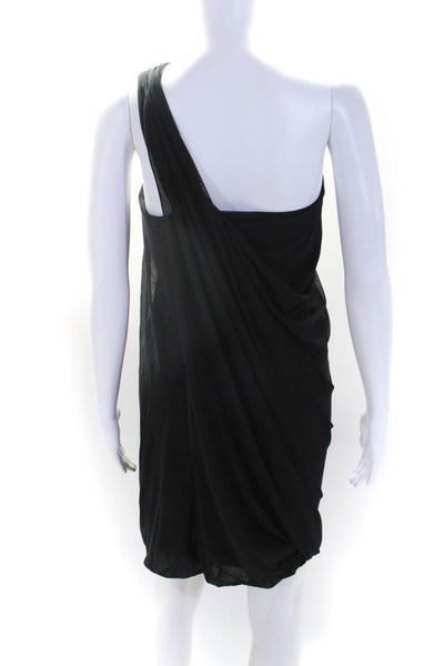 Vivienne Vivienne Tam Women's Asymmetrical  One Shoulder Mini Dress Black Size S