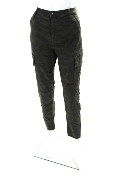 Joes Womens Button Closure Flat Front Straight Leg Cargo Pant Camouflage Size 31