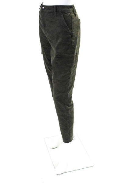 Joes Womens Button Closure Flat Front Straight Leg Cargo Pant Camouflage Size 31