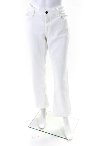 Lafayette 148 New York Women's Five Pockets Straight Leg Jean Pant White Size 32