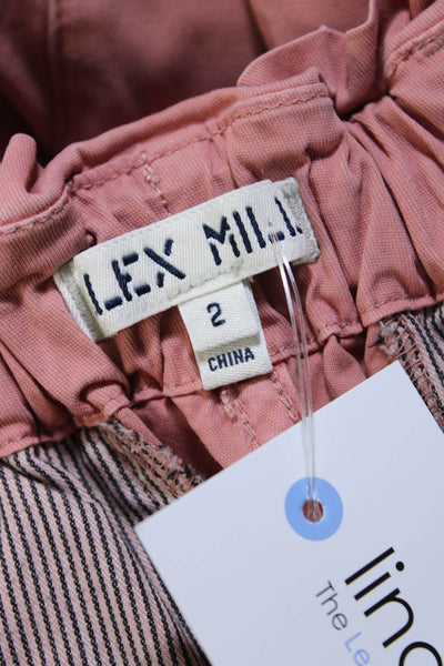 Alex Mill Women's Paper Bag Waist Belt Straight Leg Cargo Pant Pink Size 2