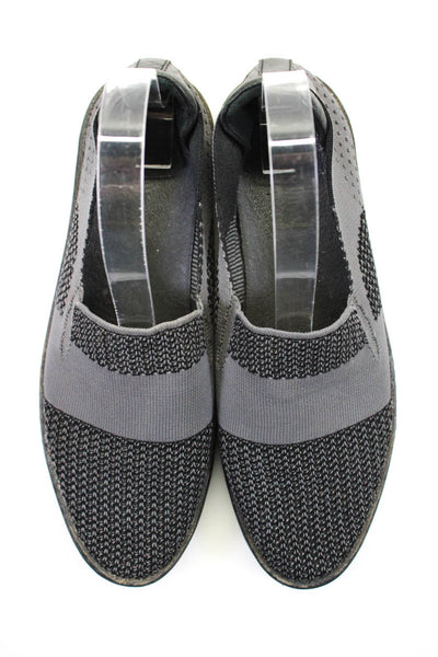 Ugg Womens Knit Casual Flat Slip On Shoes Gray Black Size 8