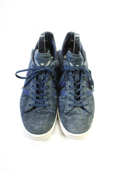 Adidas Mens Suede Low Top Lace Up Casual Sneakers Blue Size 9.5