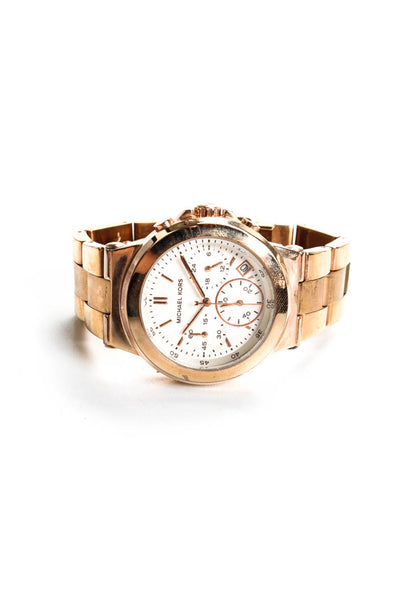 Michael Kors Rose Gold Tone Chronograph Stainless Steel Back Watch Gold