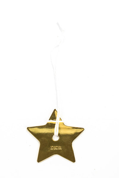 Dior Womens Metal Gold Tone Star Bag Charm Ornament Gold