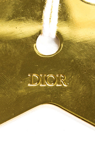 Dior Womens Metal Gold Tone Star Bag Charm Ornament Gold