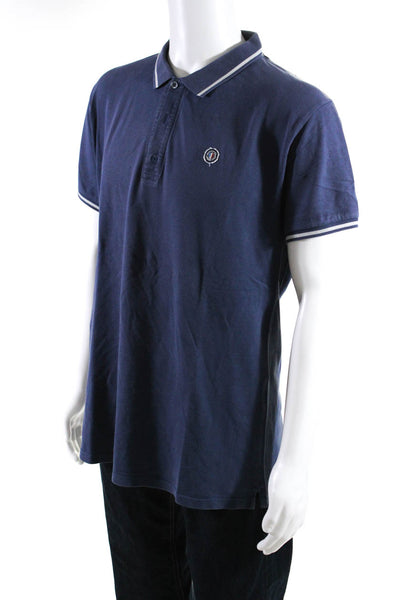 Kiwi Mens Short Sleeve Pique Polo Shirt Blue Size XXL