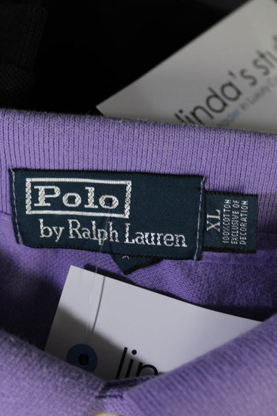 Polo Ralph Lauren Mens Short Sleeve Pique Polo Shirt Lavender Size Extra Large