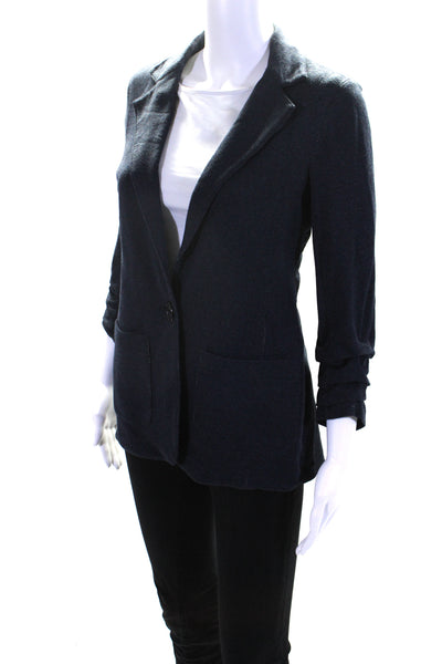 Bailey 44 Women's 3/4 Sleeves Unlined One Button Unlined Jacket Blue Size S