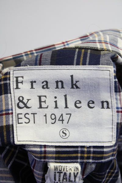 Frank & Eileen Women's Collared Long Sleeves Button Down Plaid Shirt Size S Smal