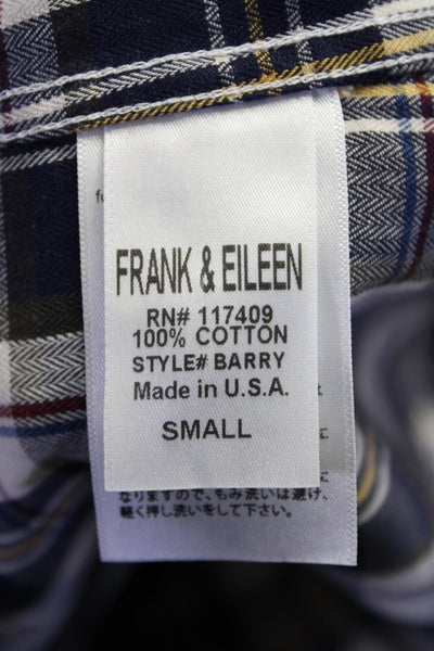 Frank & Eileen Women's Collared Long Sleeves Button Down Plaid Shirt Size S Smal