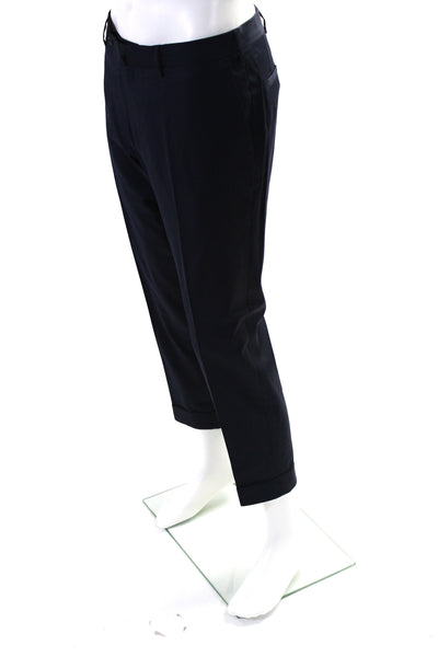 No Name Trend Mens Pleated Slim Leg Dress Pants Navy Blue Size 38