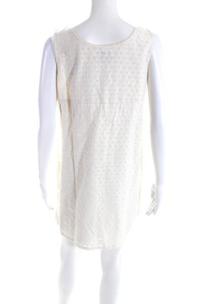 Juicy Couture Womens Cotton Lace Overlay Bow Accent Mini Tank Dress White Size 8