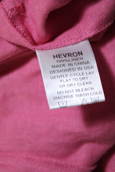 Hevron Womens Ruched Darted High Waist Belt Hook & Eye Tapered Pants Pink Size 2