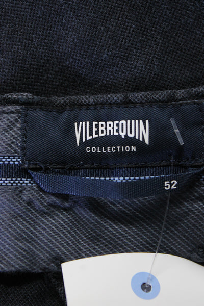 Vilebrequin Men's Flat Front Button Closure Pockets Dress Short Black Size 52