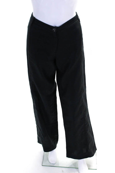 Chanel Womens Dark Blue High Rise Wide Leg Dress Pants 94305 Size 38