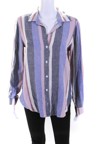 Bella Dahl Women's Collared Long Sleeves Button Down Stripe Shirt Size XS