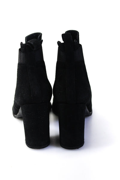 VC Signature Womens Suede Stretch Inset Pull On Ankle Boots Black Size 36.5 6.5