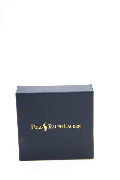 Polo Ralph Lauren Unisex Lizard Skin Trifold Key Holder Wallet Dark Brown