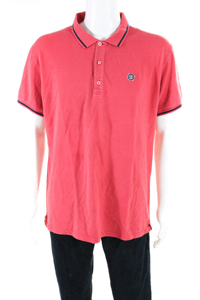 Kiwi Saint-Tropez Mens Short Sleeve Pique Polo Shirt Coral Size 2XL