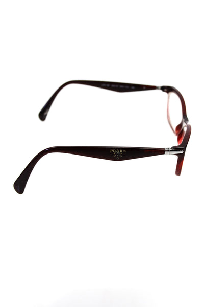 Prada Womens Silver Tone Pull On Light Reading Glasses Red VPR15P