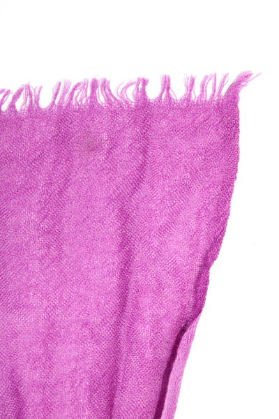 Yigal Azrouel Womens Cashmere Ruched Fringed Hem Wrapped Scarf Pink Size OS