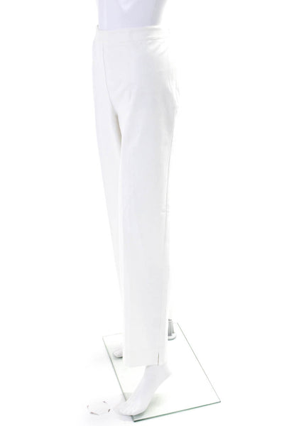 Lafayette 148 New York Womens Pleated Front Bleecker Trousers White Size 12