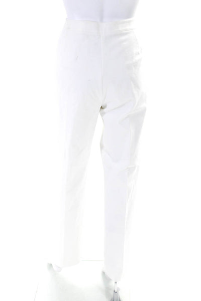 Lafayette 148 New York Womens Pleated Front Bleecker Trousers White Size 12