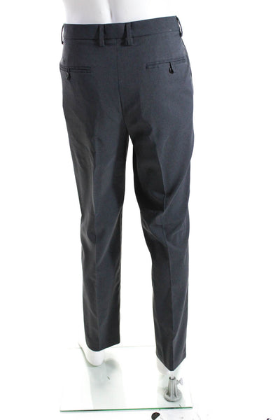 DKNY Mens Pleated Front Slim Leg Tapered Dress Pants Gray Size 34/32