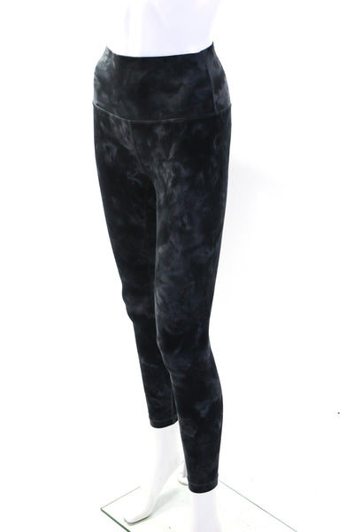 Lululemon Womens Tie Dye Print Pull On Mid Rise Ankle Leggings Dark Gray Size 4