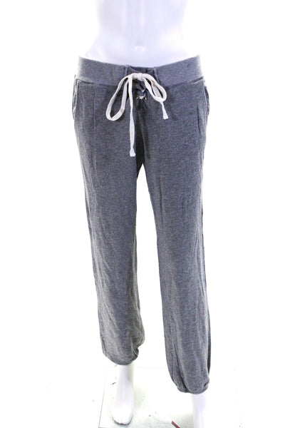 Monrow Womens High Rise Drawstring Sweatpants Gray Cotton Blend Size Medium